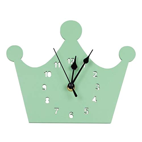 Orologio da parete muto in legno con decorazione