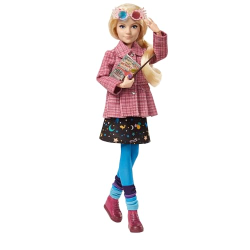 Mattel Harry Potter - Luna Lovegood Sammelpuppe (ca. 25 cm) mit Tweed-Jacke, Rock und Strumpfhose,...