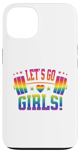 Lets Go Girls Rainbow Design for Active Women, Fitness Fans スマホケース iPhone 13 用