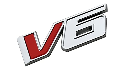 Image of 1x NEW Bed Fender V6 Emblem Tailgate 3D Sticker Badge Replacemewnt for 17-18 Canyon Colorado 23349280 (Chrome)