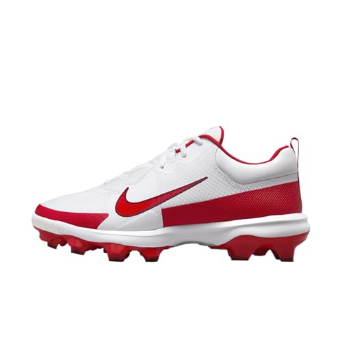 Nike Force Trout 9 Pro MCS Baseball Cleats (FZ0915-104, White/Team Red/Pure Platinum/University Red) Size 15
