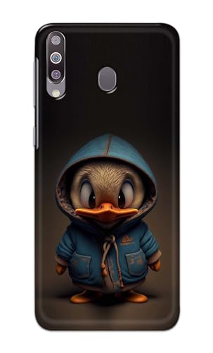 Image of PRINTFIDAA Printed Hard Back Cover Case for Samsung Galaxy M30 Back Cover (Animated Duck) -112