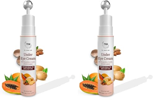 Image of TNW-THE NATURAL WASH Under Eye Cream Roll On - 15ml | Enriched with Potato Extracts, Coffee Oil, & Vitamin E | To Reduce Dark Circles, Puffiness & Wrinkles | All Skin Types | For Men & Women