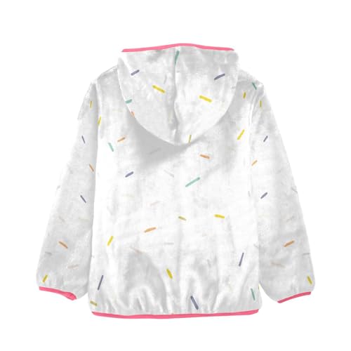 GuoChe Colorful Abstract Confetti Girls Sherpa Jacket With Hood2