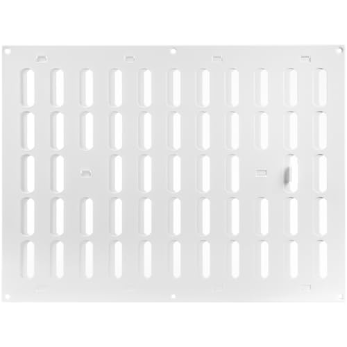 Grille d'aération métal blanc résistante aux rayures 41x30