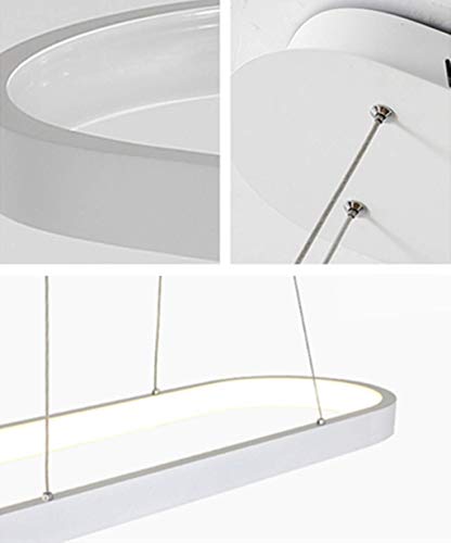 Lustre rond à intensité variable et hauteur ajustable avec technologie LED moderne