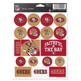 Autocollants en vinyle San Francisco 49ers imperméables pour casque et voiture NFL