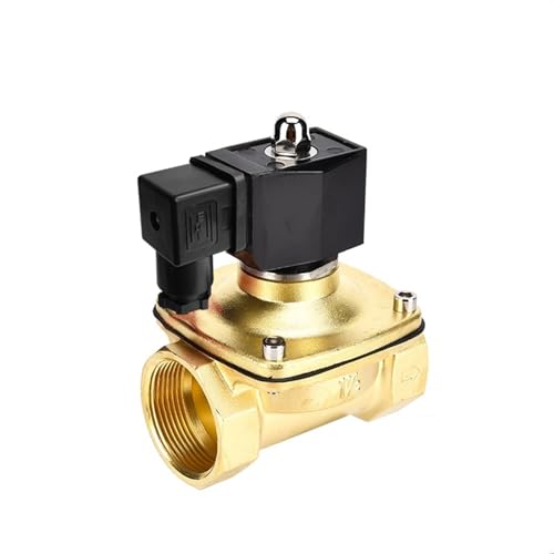 1-1/2 Inch 2 Way Brass Normally Closed Open Electric Water Valve 1Pcs(Normally Closed,12VDC)