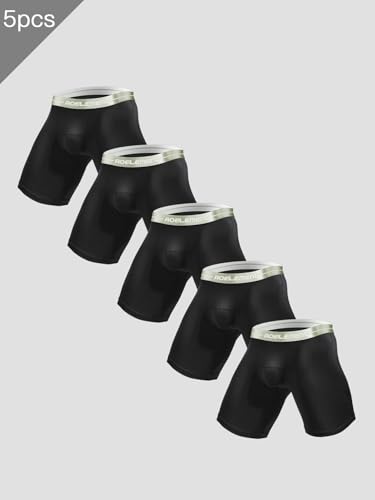 AORGSVI Men's Underwear Boxer Briefs 5-Pack, Modal Breathable Underwear, Moisture-Wicking, Regular Leg2