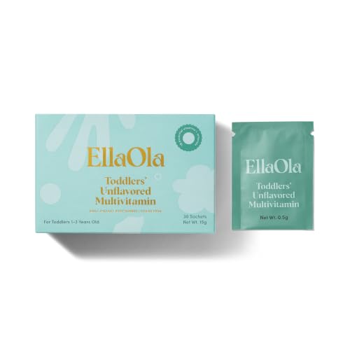 ELLAOLA Toddler Multivitamin Powder Tasteless Sugar Free Sachets Ages 2-3