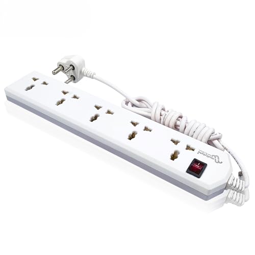 Image of Multibyte 5 Socket 1 Switch Power Saving Outlet Extension Board, High Speed, Fast Charging- Power Strip, Surge Protector, 2M Cable ShockProof Fire-Retardant, Multipurpose Use Spike for Home & Office