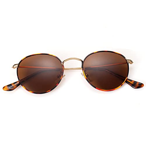 Kursan Small Round Metal Polarized Sunglasses for Men Women Mirrored Lens Classic Circle Sun Glasses3