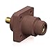 Leviton 18R22-UH 18 Series Single Pole Cam Type Female Panel Receptacle, Ball Nose.75" Threaded Stud Termination, 90 Degrees, Cable Range #2-4/0, 400 Amp Max, Brown