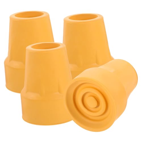 Holibanna 4Pcs Nonskid Cane Tips Replacement for Walking Poles Durable Wear Foot Covers for Stability and Safety Any Surface for Climbing and Trekking