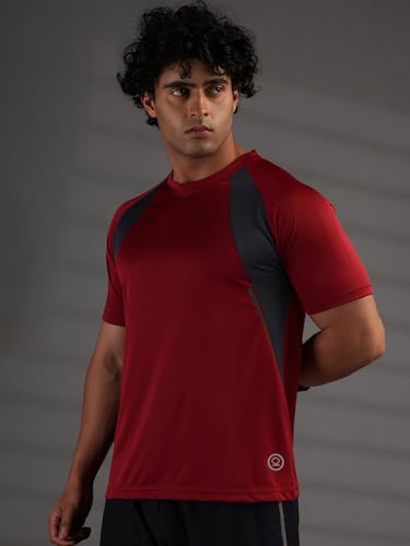 Image of CHKOKKO Gym Tshirt for Men Workout Regular Fit Sports Activewear Man Tshirts with Round Crew Neck and Half Sleeves for Yoga Running&Outdoor Activities