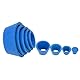 stonylab Filteradapterkegel, Premium & Langlebig Konischer Kragen, Gummistopper Buchner Trichter Kegel Adapter Set, Verschleißfeste Glatte Oberfläche, Filter Adapter Cones, 9 Stück, Blau