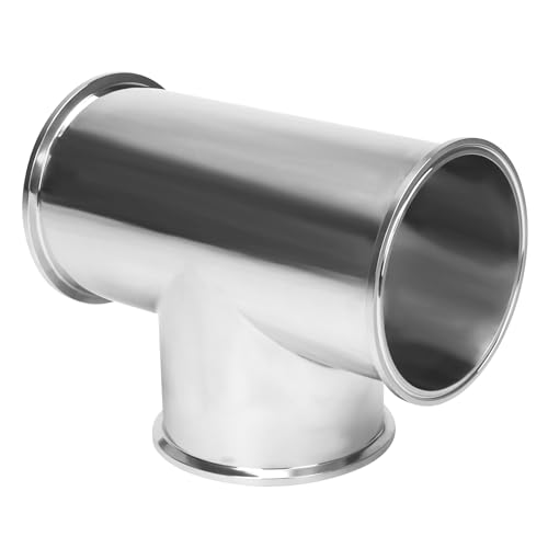 DERNORD Clamp Tee 3 Way Stainless Steel 304 with 3 Silicone Gaskets Fits 6" Tri Clamp, 152mm Pipe OD Sanitary Fittings by DERNORD - Image 3