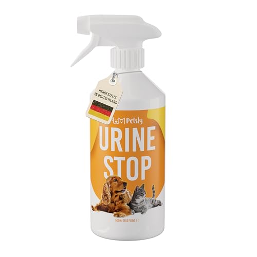 Petsly® Mildes Hunde & Katzenabwehrspray -500ml- Nicht färbend - Hundeschreck gegen Urinieren - Katzen Schreck Spray auch als Kratz & Knabberschutz...