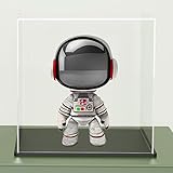 HOPEME Vitrina de 6 x 6 x 7 pulgadas, caja de exhibición acrílica para coleccionables, vitrina acrílica a prueba de polvo con tapa y base negra mate para modelos y figuras de acción