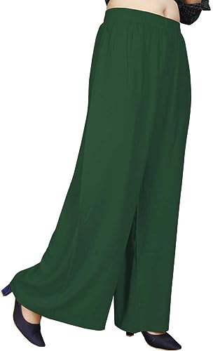 Image of Fancy Star Women Super-Combed Cotton and Rayon Solid Full Length Regular Palazzo