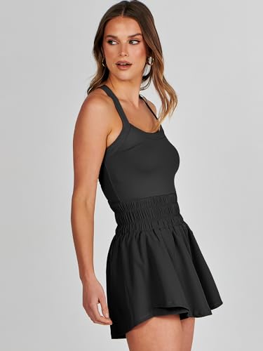 ANRABESS Womens Mini Tennis Dresses Skort Summer Sleeveless One Piece Workout Romper Dress with Shorts Athletic 2025 Outfit3