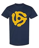The Goozler DJ 45 RPM Adapter - Spider Record dj Music Tee Shirt T-Shirt, XL, Navy