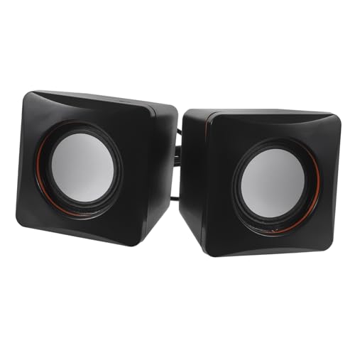 NUOBESTY 1 Pair Mini USB Powered Speakers Compact Audio Speakers for Home Travel Easy Plug Play Design Durable Shell for Simple Cleaning