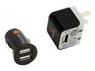 Griffin Technology NA23119 PowerDuo Universal Micro - Power adapter - AC / car - for HTC EVO 3D, LG Revolution VS910, Motorola CLIQ XT with MOTOBLUR, Samsung SCH I510