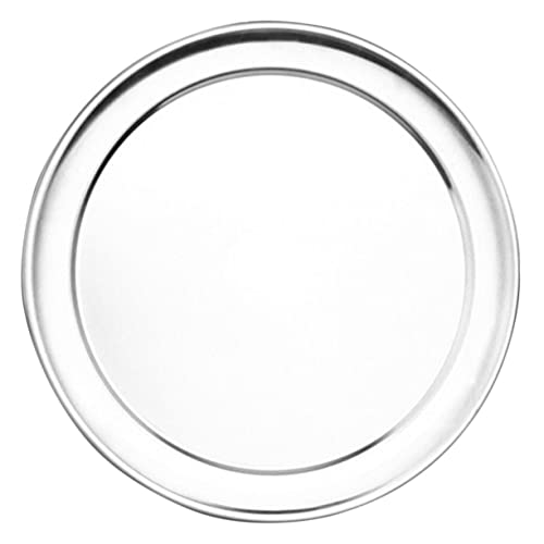 HONMEET Round Shaped Pizza Pan Household Multi-function Baking Tray Aluminum Reusable Pizza Plate for Kitchen