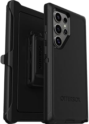 Otterbox Funda para Samsung Galaxy S24 Ultra Defender, Resistente a Golpes y caídas, Ultra-Rugerizada, Protectora, Testada 5X con estándares Militares anticaídas, Negro