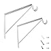 Dewell 2 Pcs Shelf and Rod Brackets, Wall Mounted Shelf Supports White,SRB300