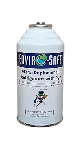 ENVIRO-SAFE R134a Kältemittel Ersatz Klima Gas für Klimaanlage Kühlmittel Klimamittel (R134a Ersatzkältemittel w/Dye)
