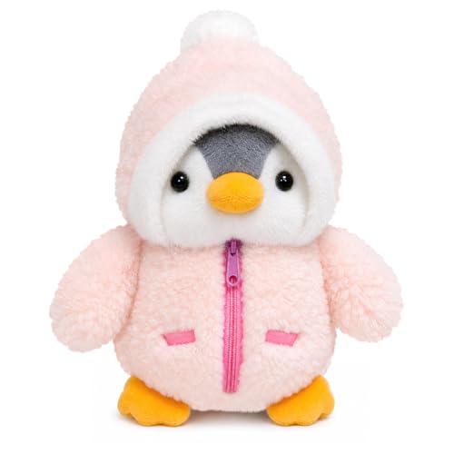 MorLuks Kuscheltier Pinguin Süßer Plüschtier 25cm Pinguin mit Hut Stofftier zum Kuscheln & Spielen Lustiges Puppe Innenraumdekoration Geschenk für Fans Kinder Erwachsene