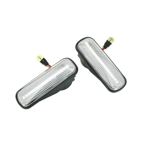 Side Marker Sequential Signal Blinker Sequential LED Turn Light Repeater Lamp Replacement for Honda Accord(CF.CH.CL) 1997-2002 BT1 (Crystal)