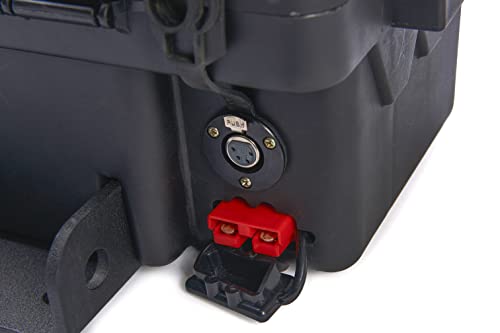 Warrior Trojan 4000lb Portable 12v Electric Winch - Reversible Magnet Motor with Power In/Out - Steel Plate, Mounting Option, Plug & Play - Convenient Carry & Storage Box - Synthetic Rope