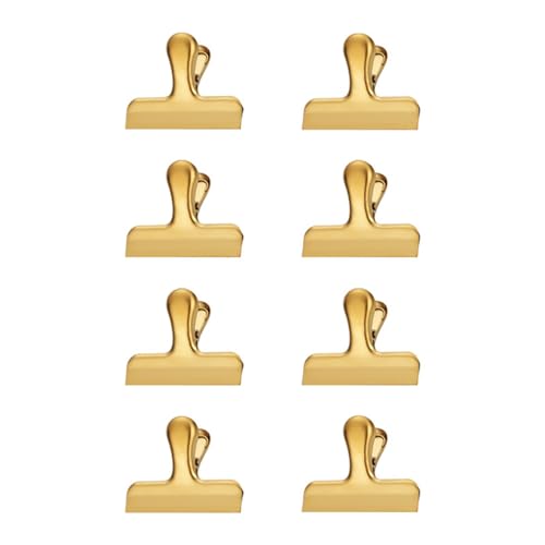 Clips para patatas fritas y clips de acero inoxidable resistentes para bolsas de alimentos, 8 paquetes grandes y con 3 pulgadas de ancho, perfectos para agarres herméticos en bolsas de café, alimentos