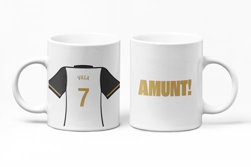 C&P Taza Personalizada de Fútbol | Regalo Original para Aficionados del Fútbol | Taza de Desayuno | Regalo Equipo de Fútbol | Diseño Único y Duradero (Valencia) 350 ML