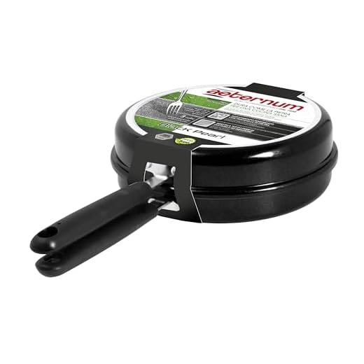 Aeternum, Black Pearl, Girafrittata Alto Antiaderente, Diametro 24 cm, Adatto all'Induzione, Alluminio, Nero