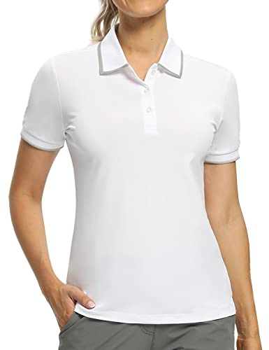 Image of Hiverlay Women's Golf Polo T Shirts Lightweight Moisture Wicking Short Sleeve Shirt Quick Dry UPF 50+