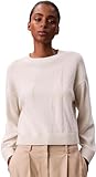 Calvin Klein Suéter de Manga Larga de algodón Liso CK Jac LV047E304G para Mujer, Color Blanco (Tofu), Talla M, Blanco (Tofu), M