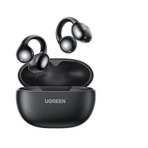 UGREEN HiTune S3 Bluetooth 5.4 Kopfhörer, Open-Ear-Clip Kabellose Kopfhörer mit 5,2g Lightweight, ENC Noise Cancelling für Anrufe, Deep Bass, 30h Playtime, USB-C Schnellaufladen und IPX5 Wasserdicht