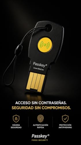 FIDO2 +U2F - USB A i C - NFC - OTP i PIV certyfikat cyfrowy - PassKey® FIDO2 NFC Plus -ChipNet ID - Hiszpańska firma z osobistym wsparciem.