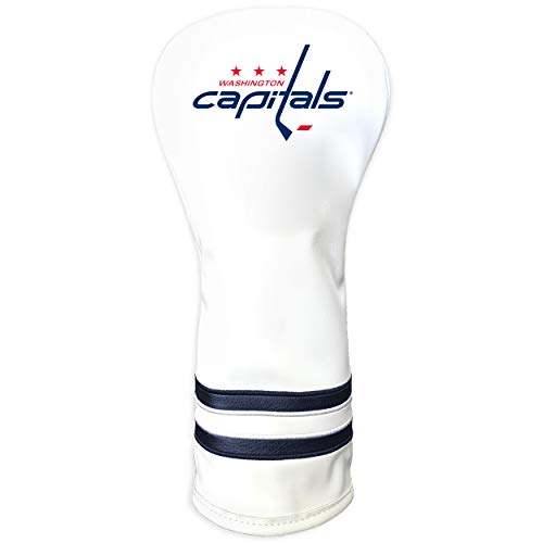 Team Golf NHL Washington Capitals White Vintage Fairway Head Cover White Vintage Fairway Golf Club Headcover, Form Fitting Design, Retro Design
