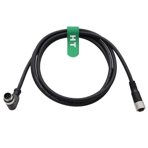 Image of HangTon Actuator Sensor Electrical Power Cable, M12 A-Coded 5Pin Male Right Angle to 5 Pin Female Aviation for Industrial Control Automation Device Network CANopen IO Link Profibus 10M