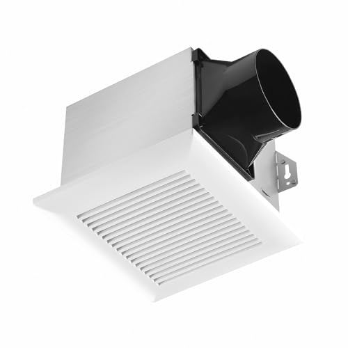 Tech Drive Bathroom Exhaust Fan 90 CFM, 1.2 Sone, 4-Inch Duct,No Attic Access Needed,Very Quiet Ventilation Fan, Easy to Install Ceiling Mounted, White, ETL Certified