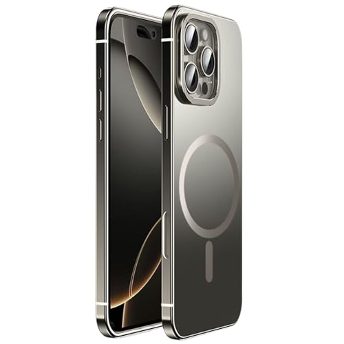 Coque iPhone 16 Pro MagSafe en acier inoxydable : l'élégance minimaliste et rigide pour votre mobile