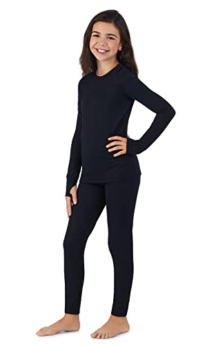 Image of Cuddl Duds Heavyweight 2 Piece Sets Base Layer Thermal Underwear for Girls