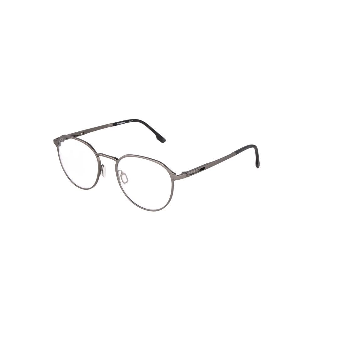 Rodenstock Brille mit Sehstärke für Unisex optional mit Sonnenbrillentönung oder Blaulichtfilter, Rund, gefertigt aus Titan (inklusive Brillenetui)
