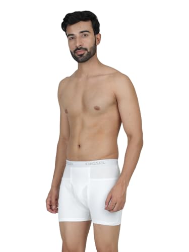 Image of 100% Combed Cotton Outer Elastic White Packet Trunks