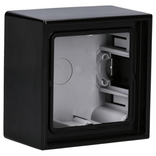 JUNG LS581ASW Caja de Superficie, Simple, 81 x 81 x 47mm, Negro, Duroplástico, Brillante